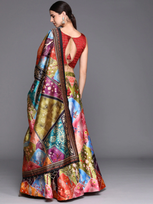 Multi-Color Lehenga Choli Set With Dupatta 4