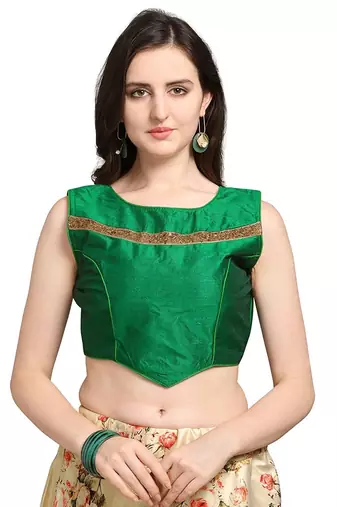 Cream Semi-Stitched Lehenga Choli Set With Dupatta