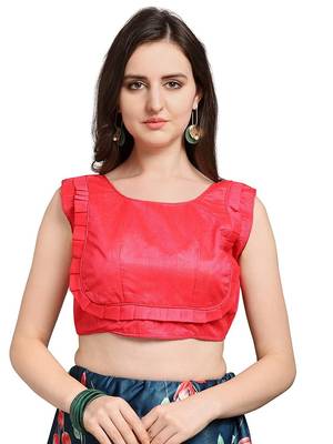 Blue Satin Silk Lehenga Choli Set With Dupatta 4