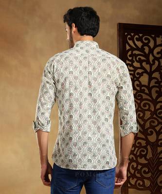Sunhera cotton hand block shirt 4