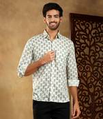 Parkshit cotton hand block shirt