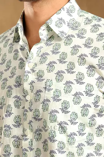 Parkshit cotton hand block shirt