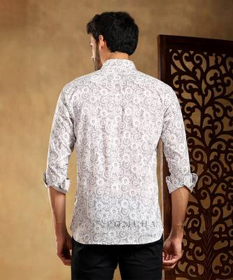 grey cotton hand block shirt 4