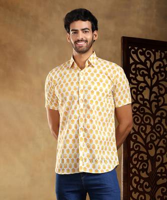 Mogra hand block cotton shirt 1