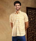 Mogra hand block cotton shirt