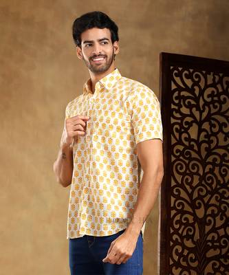Mogra hand block cotton shirt 2