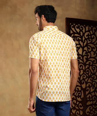 Mogra hand block cotton shirt 3