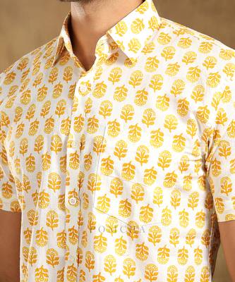 Mogra hand block cotton shirt 5