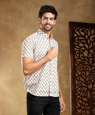 Chandan cotton hand block shirt 2