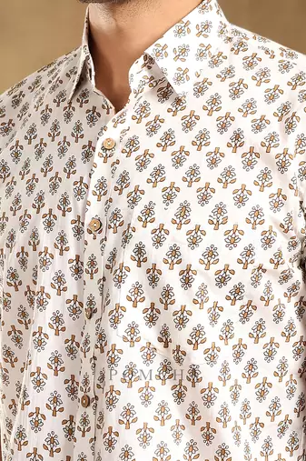 Chandan cotton hand block shirt
