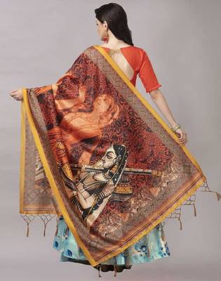 Light-Blue Semi-Stitched Lehenga Choli Set With Dupatta 5