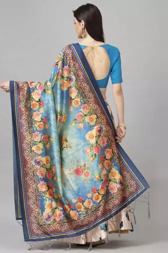 White Semi-Stitched Lehenga Choli Set With DUpatta