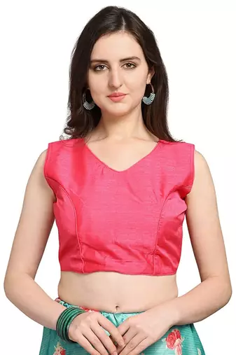 Rama Satin Silk Lehenga Choli Set With Dupatta