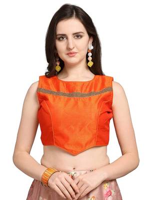 Peach Satin Silk Lehenga Choli Set With Dupatta 4