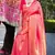 Rani Pink kanjivaram style of silk bland thread & Zari weaving saree with Blouse