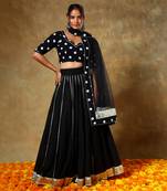 Guzarish Polka Dot Cotton Lehenga Set