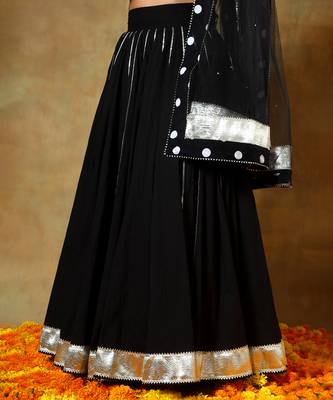 Guzarish Polka Dot Cotton Lehenga Set 4