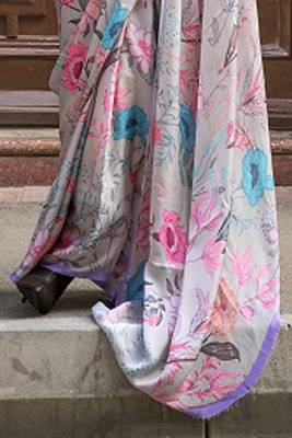 Off White Banarasi Silk Zari Weaving Border And Pallu Saree With Blouse For Women 4