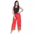 Red Jaipuri Gold Print Cotton Palazzo