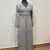 Grey color Full Sleeves Handmade Moroccan Kaftan