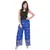 Blue Jaipuri Gold Print Cotton Palazzo