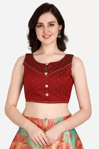 Sky Blue Satin Silk Lehenga Choli Set With Dupatta