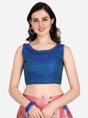 Pink Satin Silk Lehenga Choli Set With Dupatta 4