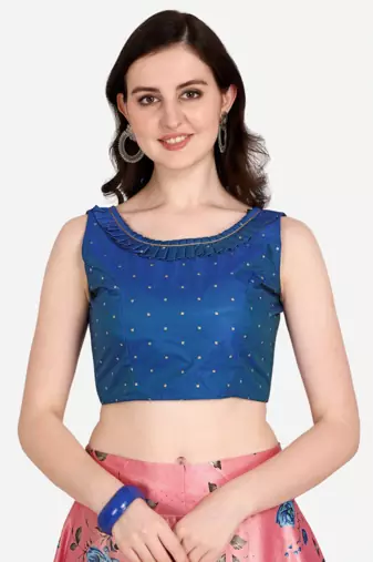 Pink Satin Silk Lehenga Choli Set With Dupatta