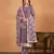 Lavender embroidered faux georgette semi stitched salwar suit