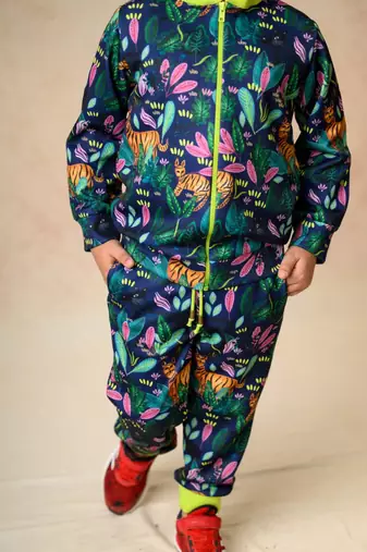 Jungle print  bomber jacket  with a matching  jogger