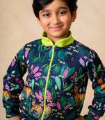 Jungle print  bomber jacket  with a matching  jogger