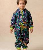 Jungle print crop hoodie with  matching jogger