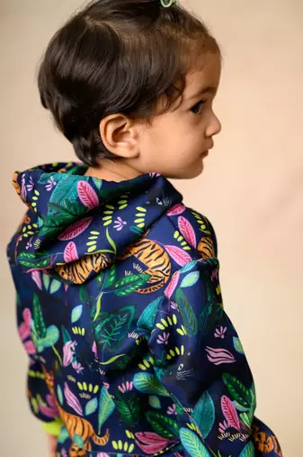 Jungle print crop hoodie with  matching jogger