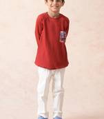 Raglan neck pullover full sleeves t-shirt