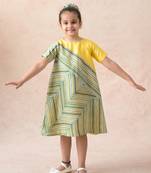 Stripes paneled dress