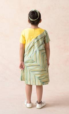 Stripes paneled dress 2