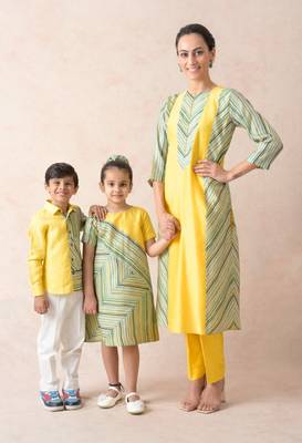 Stripes paneled dress 4