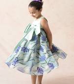 Hand embroidered flared frock