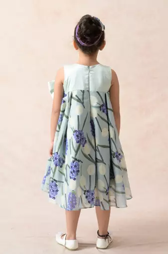Hand embroidered flared frock