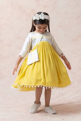 Flared silk frock 1