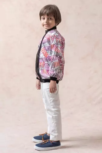 Silk bomber jacket