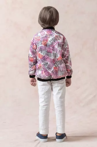 Silk bomber jacket