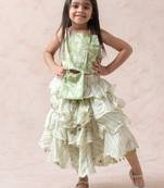 Crop top with ruffle skirt