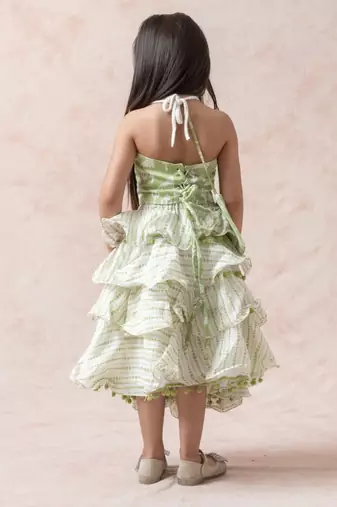 Crop top with ruffle skirt