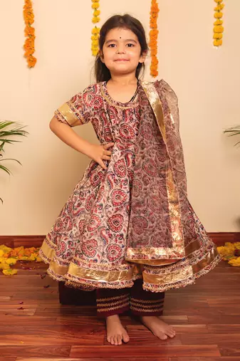 Bachpan gulbagh organza anarkali set
