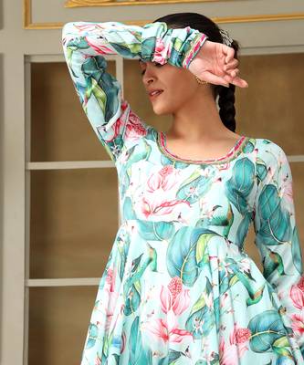 Saadgi palm leaf anarkali set 4