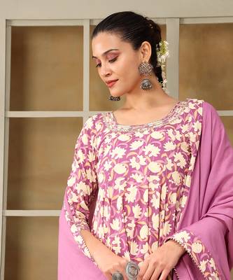 Saadgi deep ruby anarkali set 2