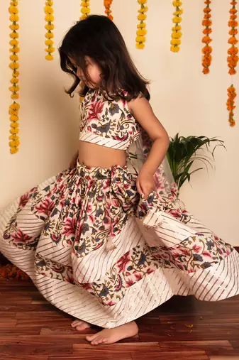 Bachpan garden rose lehenga set