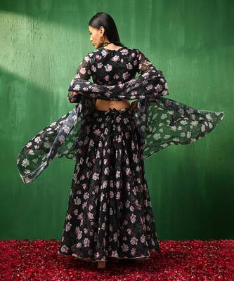 Adaa Pink Lotus Organza Lehenga Set 3