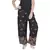 Black Jaipuri Gold Print Cotton Palazzo